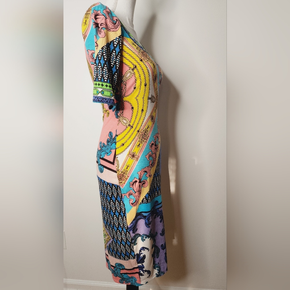 HALE BOB Bodycon Multicolor Print Dress Small - Picture 2 of 8